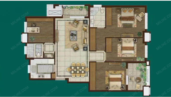 朗诗万都玲珑樾 户型图